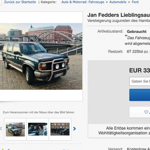 Jan Fedders Kultwagen wird auf eBay versteigert
