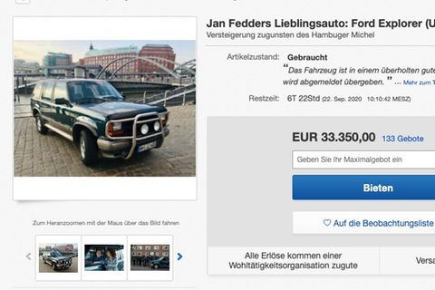 Jan Fedders Kultwagen wird auf eBay versteigert