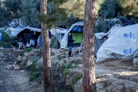 Momentaufnahme des Flüchtlingslagers Vathi (Insel Samos) im Januar 2020