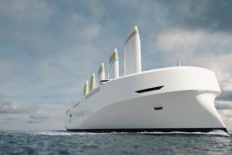 Mit fünf Segeln soll die "Oceanbird" den Atlantik überqueren.