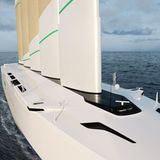 Die Masten beziehungsweise Segel sind integrale Bestandteile des Rumpfes.