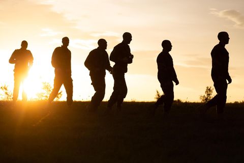 Fremden-Legionäre beim Morgensport