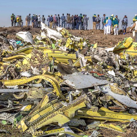 Wrackteile des abgestürzten Ethiopian-Airlines-Flugs 302