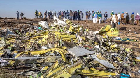 Wrackteile des abgestürzten Ethiopian-Airlines-Flugs 302