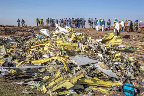 Wrackteile des abgestürzten Ethiopian-Airlines-Flugs 302