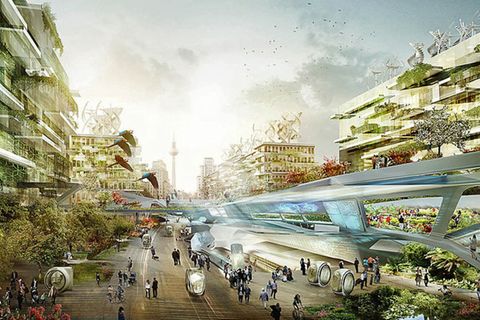 Allen Visionen über die Stadt von morgen ist eins gemeinsam: Sie werden grüner und der Mensch wird zum Maß der Dinge.