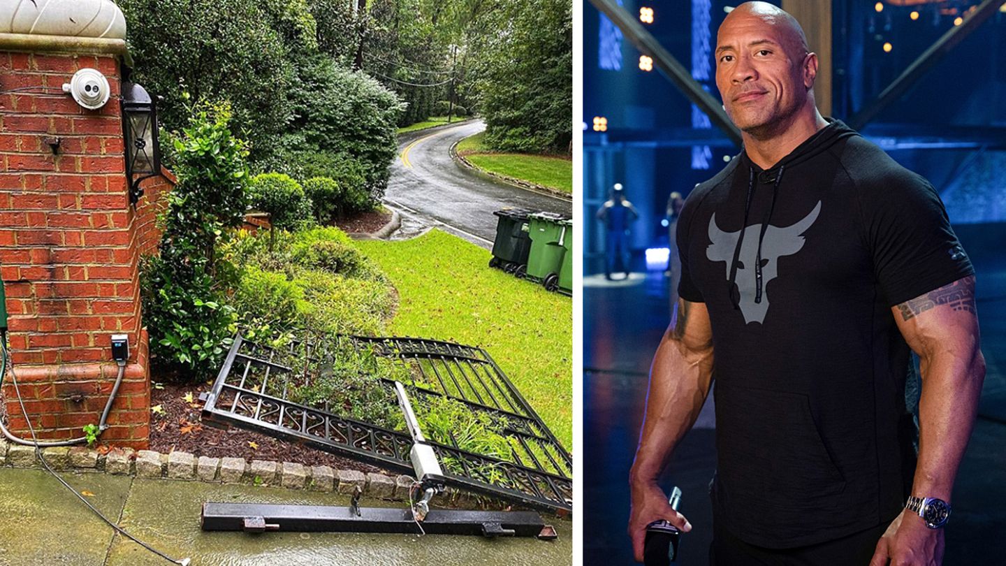 The Rock zeigte das kaputte Tor auf seinem Instagram-Account
