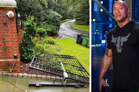 The Rock zeigte das kaputte Tor auf seinem Instagram-Account