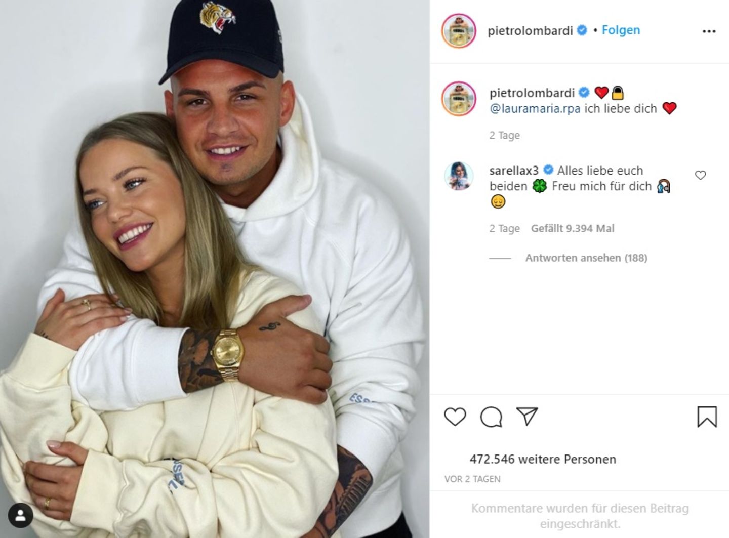 Laura Maria Rypa ist die neue Freundin von Pietro Lombardi