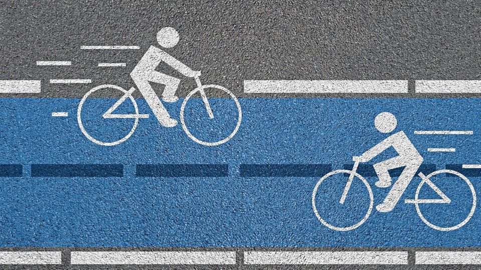 Ein Radweg Ein Radweg