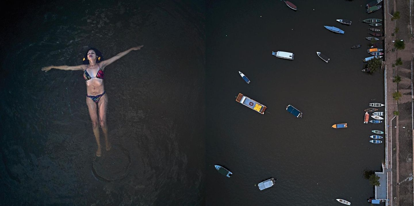 Tourismus Links: Larissa; Rechts: Der Fluss bei alter do Chao