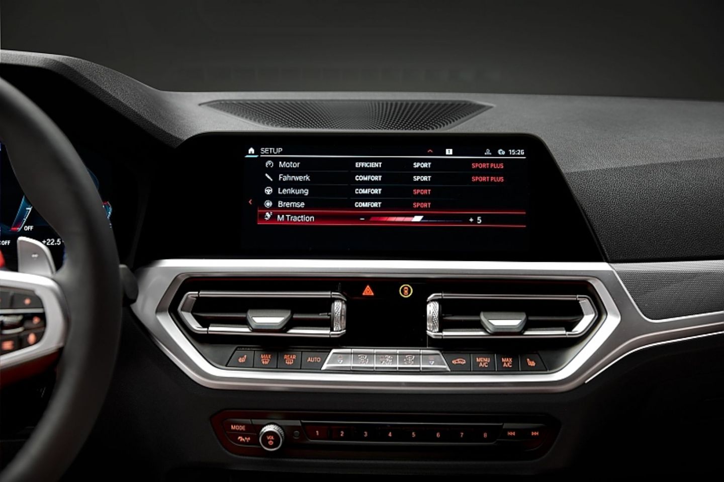 Die Konfiguration der Fahrprogramme erfolgt mithilfe des 10,25 Zoll Touchscreens