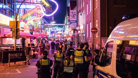 Die Große Freiheit in Hamburg während der Coronavirus-Pandemie