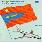 Aeroflot, Sowjetunion, 1972  Längst fliegt die russische Aeroflot mit Jets vom Typ Boeing und Airbus. Aber in den frühen 1970er Jahren bestand die Flotte aus Maschinen der Firmen Antonow, Iljuschin und Tupolew, wie diese Tu-104 auf der Tickethülle.