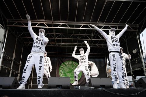 Deichkind-Auftritt bei eine FFF-Demo