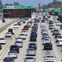 Autoverkehr in Los Angeles, Kalifornien