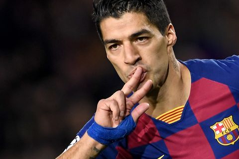 Luis Suarez beim Torjubel im Trikot des FC Barcelona