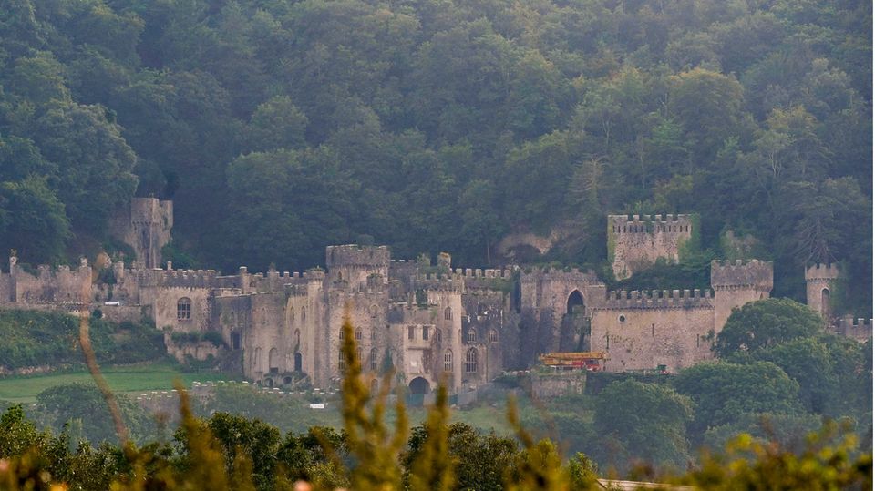 Schloss Gwrych Castle im Norden Wales, Produktionsort der RTL-Show "Ich bin ein Star – holt mich hier raus" ("Dschungelcamp")