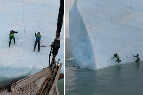 Der Extremsportler Michael Horn will mit einem Kollegen einen Eisberg besteigen.