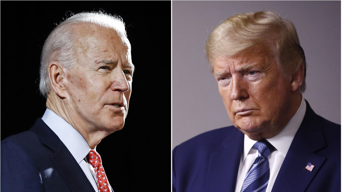 Joe Biden (l.), Präsidentschaftskandidat der US-Demokraten, und US-Präsident Donald Trump