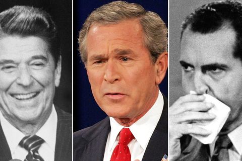 Ronald Reagan, George W. Bush, Richard Nixon (v.l.n.r.)