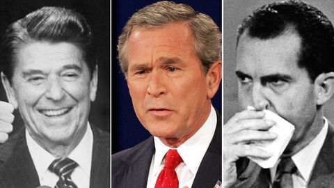 Ronald Reagan, George W. Bush, Richard Nixon (v.l.n.r.)