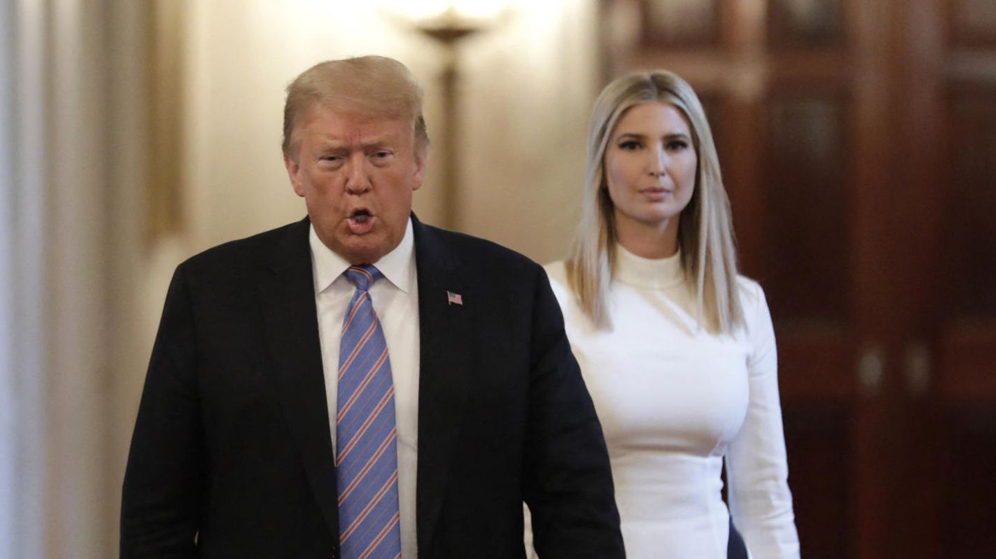 US-Präsident Donald Trump und seine Tochter Ivanka Trump im Weißen Haus in Washington