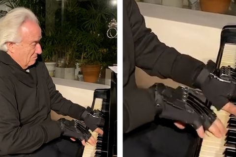 Zu Tränen gerührt: Brasilianischer Pianist und Dirigent kann dank bionischer Handschuhe wieder Klavier spielen