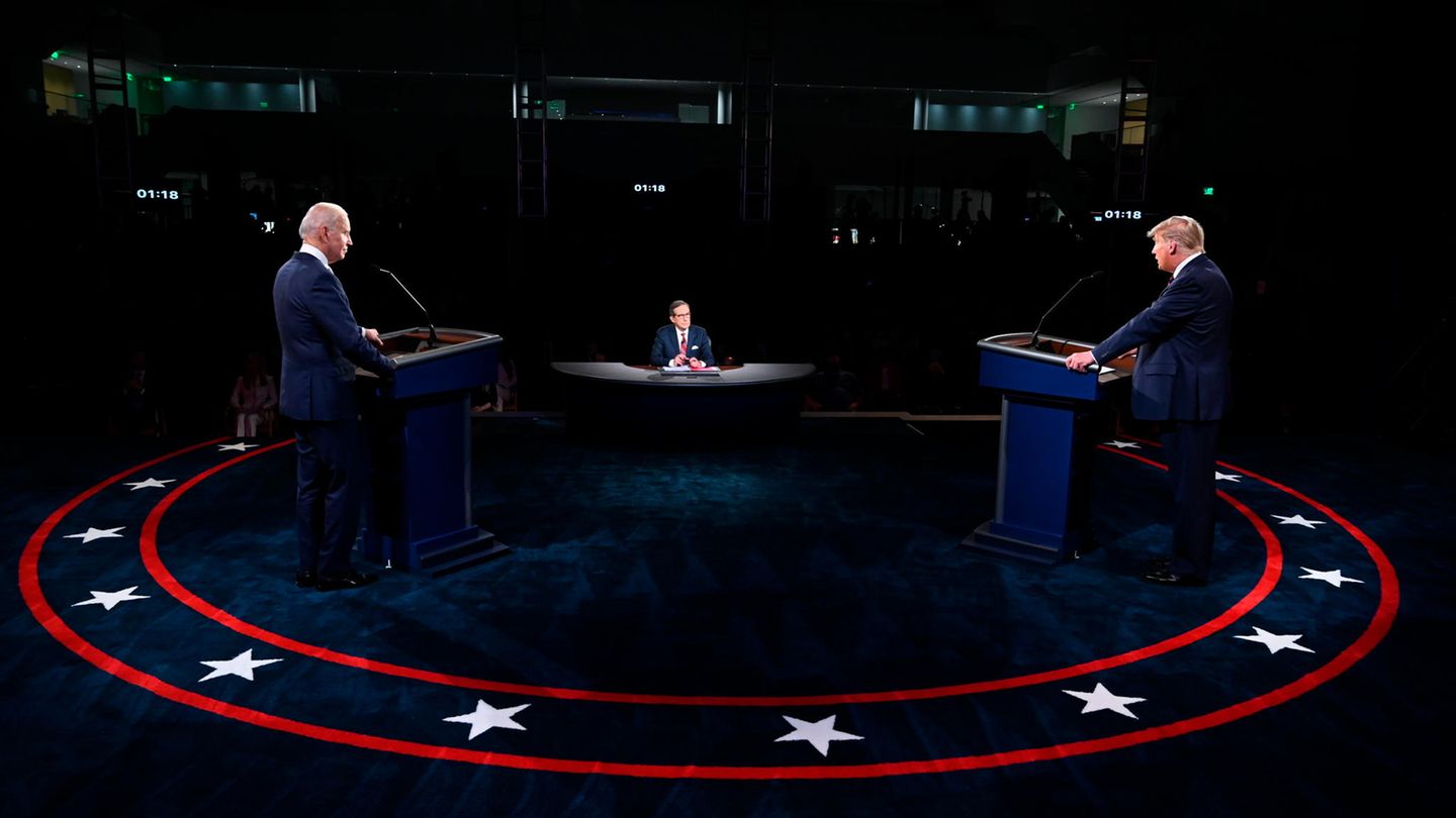 Donald Trump (r.), Präsident der USA, und Joe Biden (l.), Präsidentschaftskandidat der Demokraten