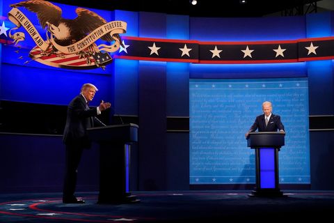 Donald Trump (l.), Präsident der USA, und Joe Biden, Präsidentschaftskandidat der Demokraten