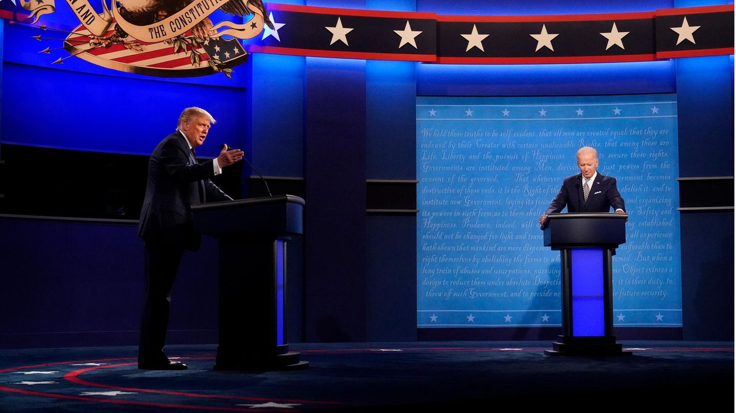 Donald Trump (l.), Präsident der USA, und Joe Biden, Präsidentschaftskandidat der Demokraten