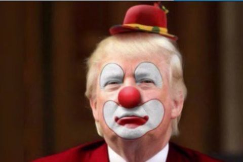 Donald Trump als Clown