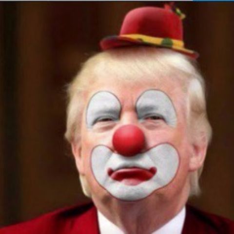 Donald Trump als Clown