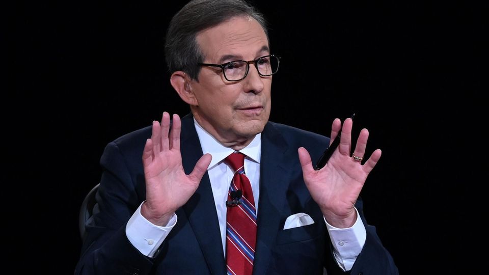 Moderator Chris Wallace während des TV-Duells zwischen Donald Trump und Joe Biden