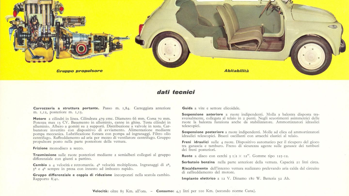 Der Motor saß hinten.