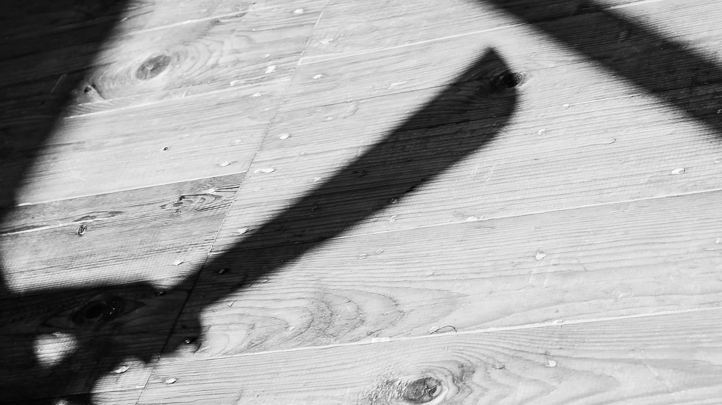 Schatten eines großen Messers