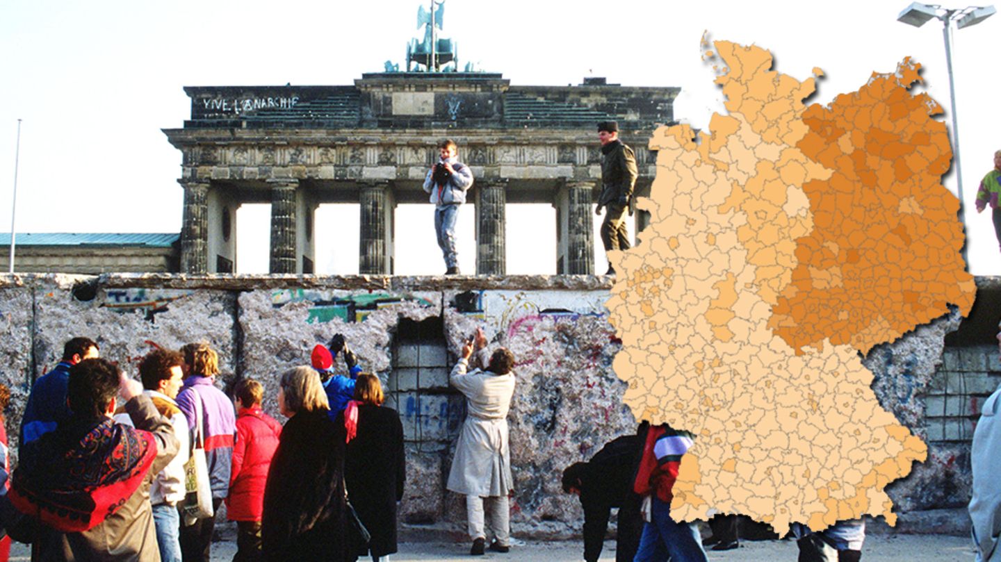 Deutschland Wiedervereinigung Karten