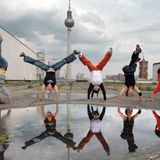 Female Artistics, B-Girl crew, on roof of Palast der Republik, during Red Bull BC1, Germany, 2004