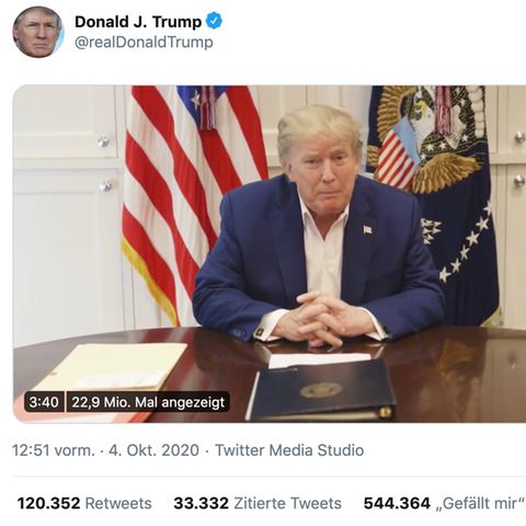Trump meldet sich mit Videobotschaft aus dem Walter-Reed-Krankenhaus