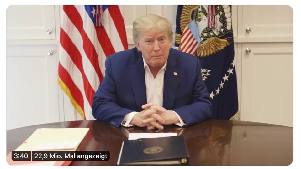 Trump meldet sich mit Videobotschaft aus dem Walter-Reed-Krankenhaus