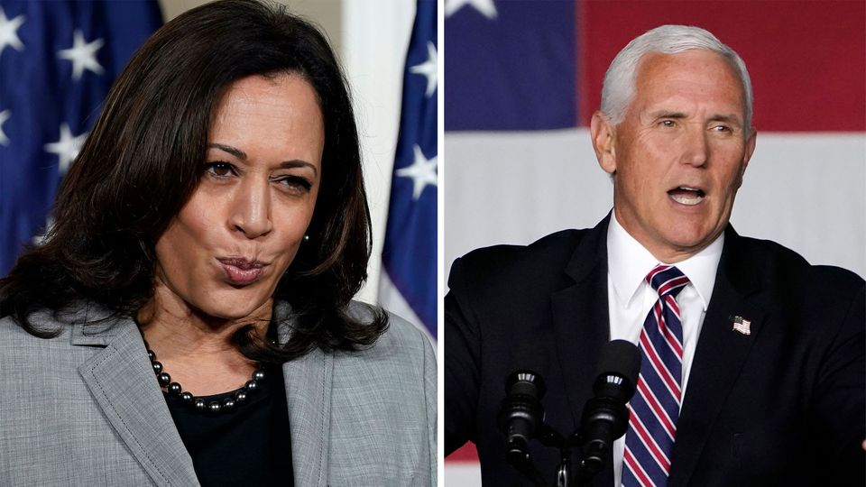 Kamala Harris und Mike Pence Vize-US-Präsidentschaftskandidaten
