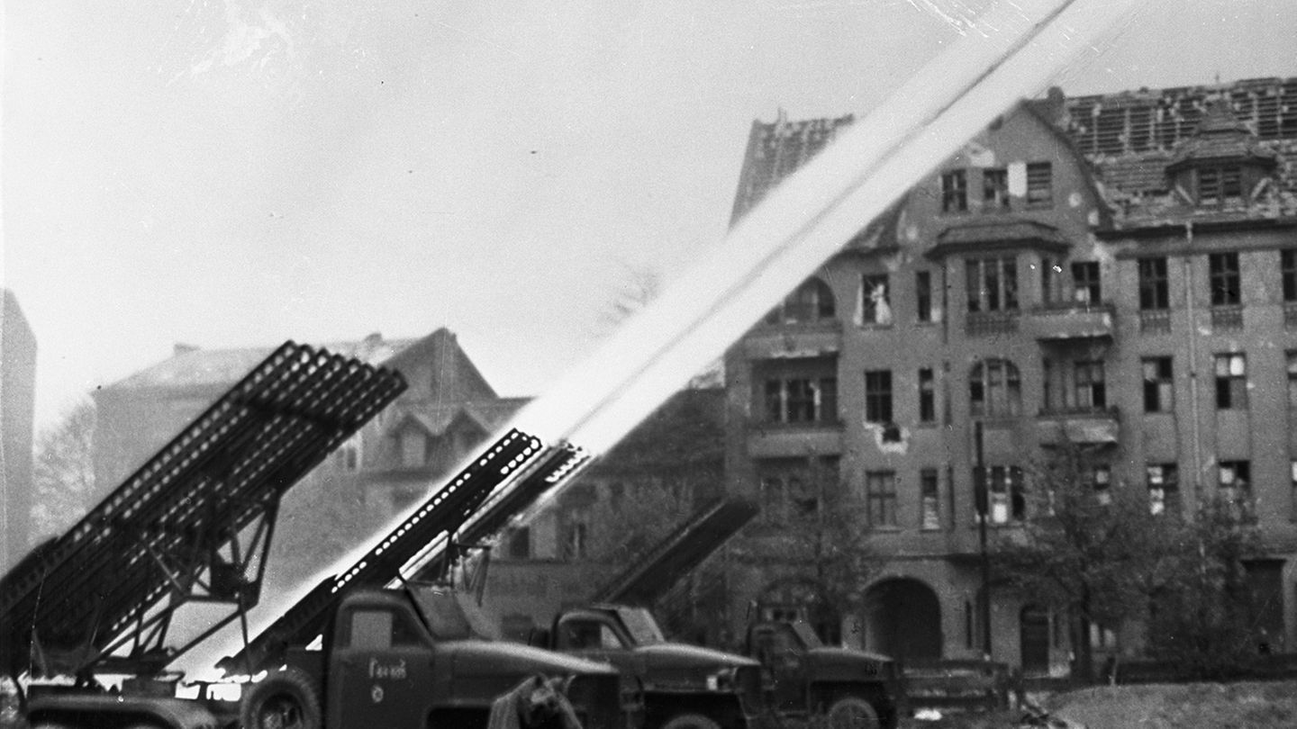 Die Raketenwerfer wurden auch in der Eroberung von Berlin eingesetzt.