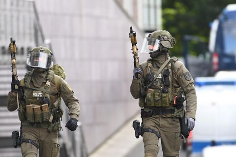 Einsatzkräfte der Polizei in Berlin