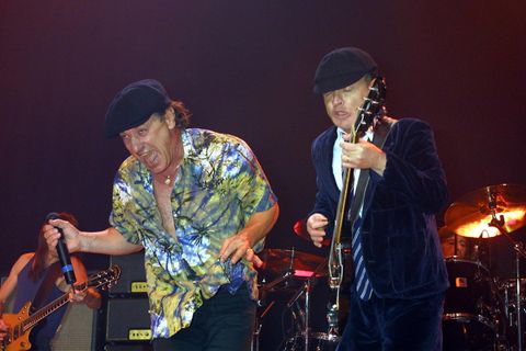 AC/DC veröffentlichen neues Album: Brian Johnson und Angus Young bei einem Konzert in New York