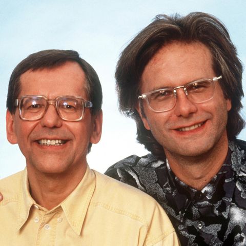 Herbert Feuerstein (l.) und Harald Schmidt 1992 während ihrer gemeinsamen Zeit für "Schmidteinander"