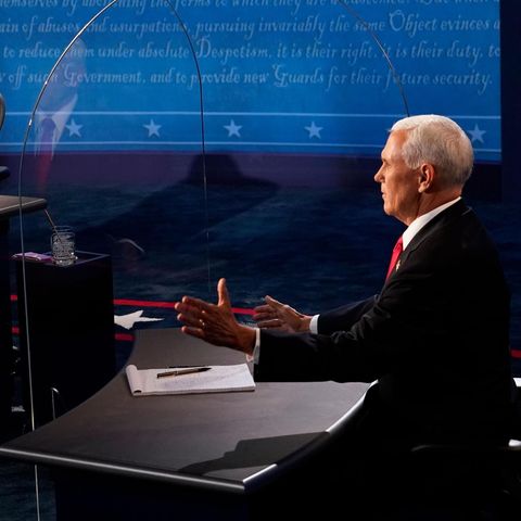 Kamala Harris und Mike Pence während des TV-Duells