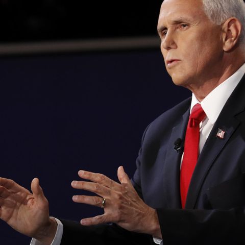 Mike Pence während des TV-Duells mit Kamala Harris