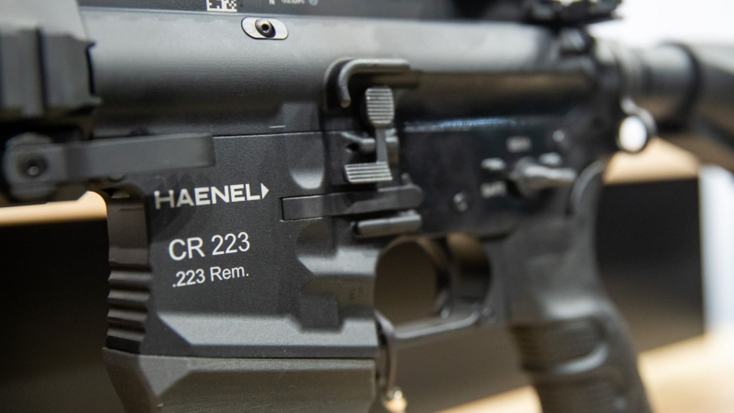 Ein Gewehr in ziviler Ausführung des deutschen Waffenherstellers Haenel.