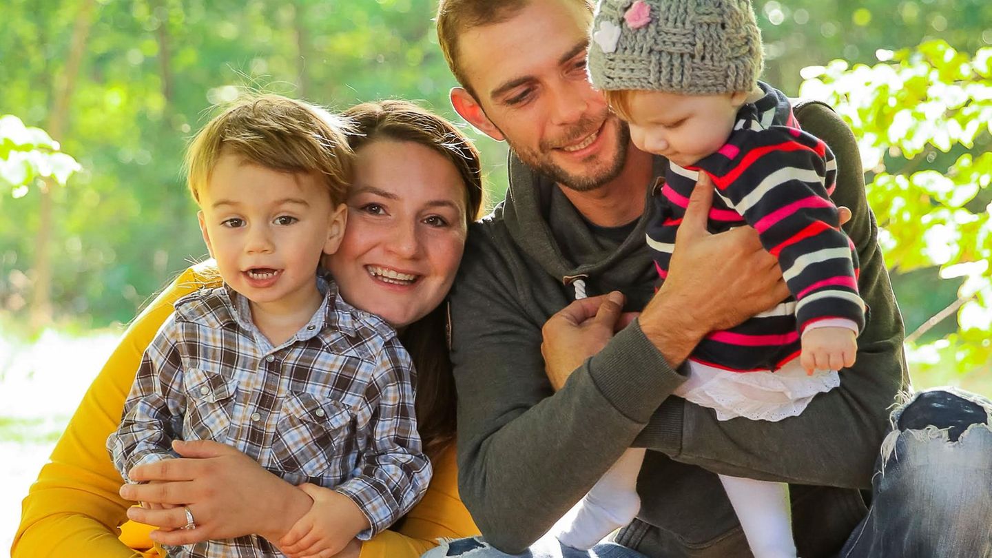Christin Rohde mit ihrer Familie