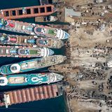 Nach eigenen Angaben der Firma Öge Gemi Söküm werden auf dem Gelände im Durchschnitt bis zu 90.000 Tonnen Stahl pro Jahr recycelt